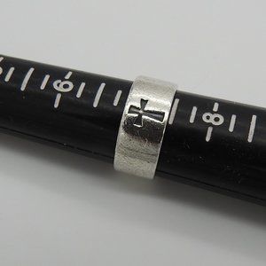 Chunky James Avery Sterling Crosslet Ring Band Ret